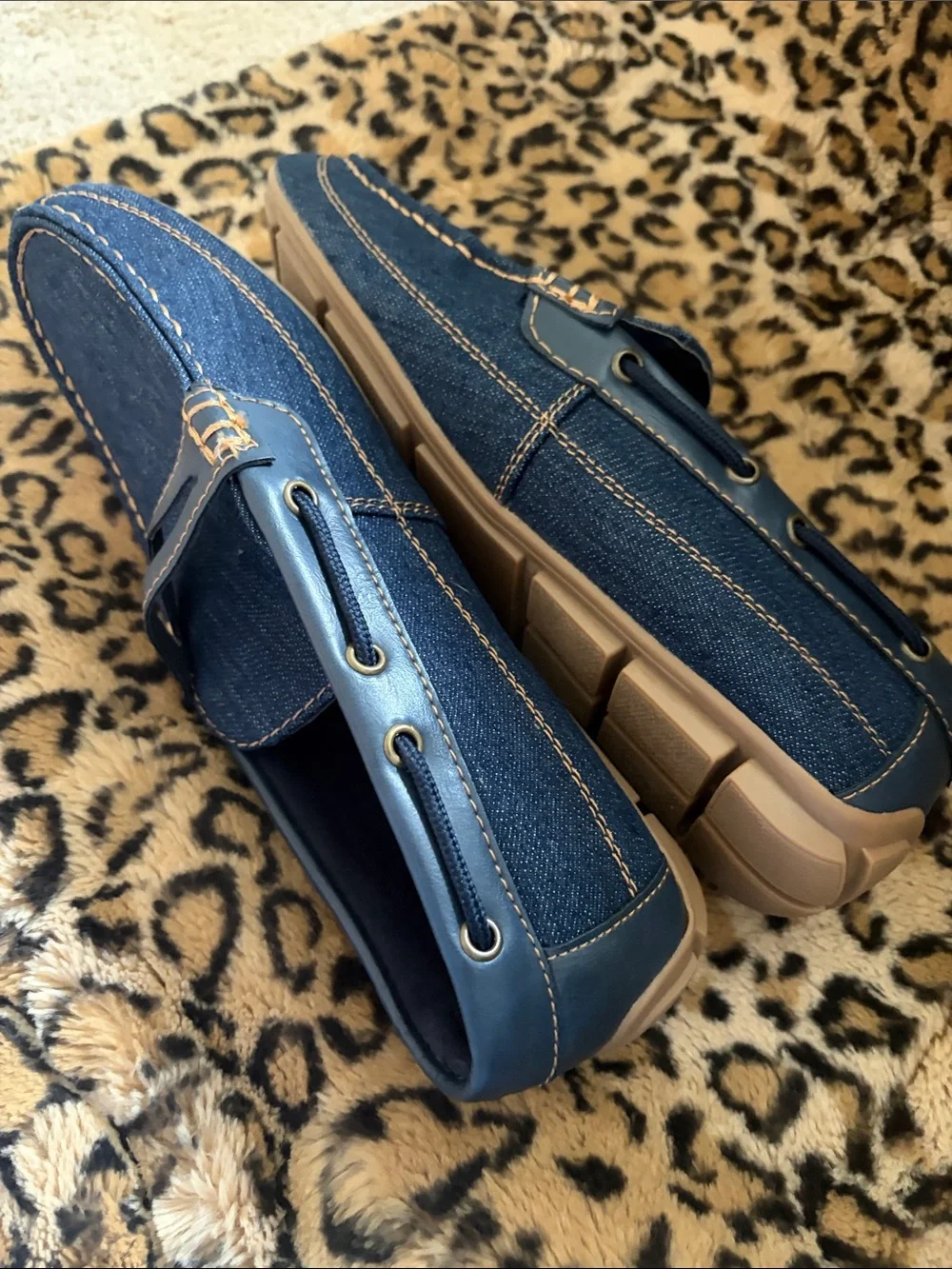 Levi's Men's Dark Blue Denim Slip-On Loafers